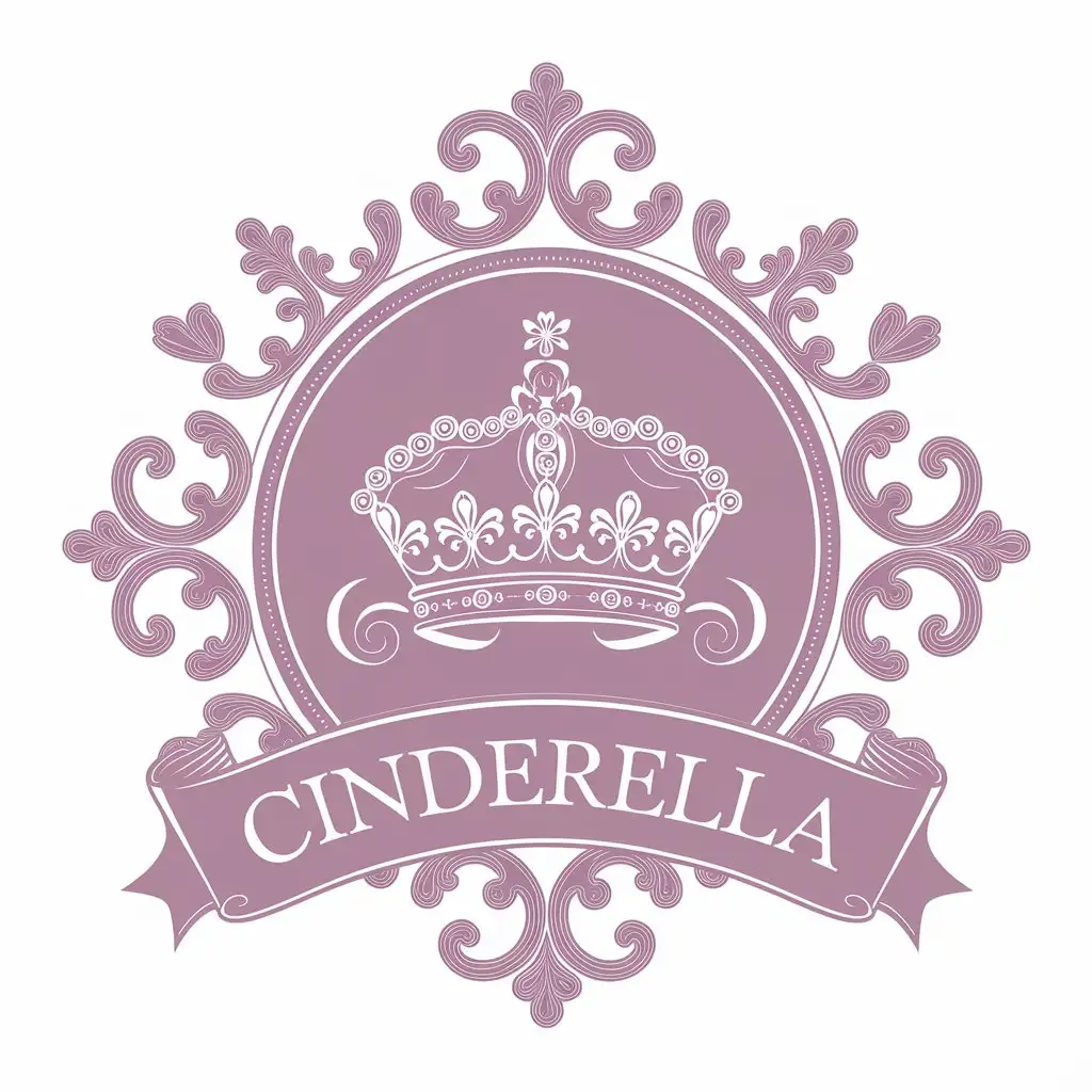 LOGO-Design-for-Cinderella-Elegant-Crown-Symbol-for-Clothing-Store-and-Beauty-Spa