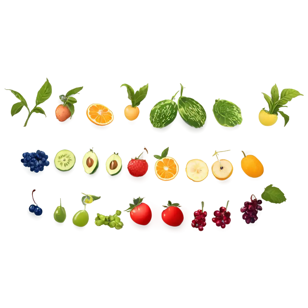 Summer-Fruits-PNG-Image-Refreshing-and-Vibrant-Illustration-of-Seasonal-Produce