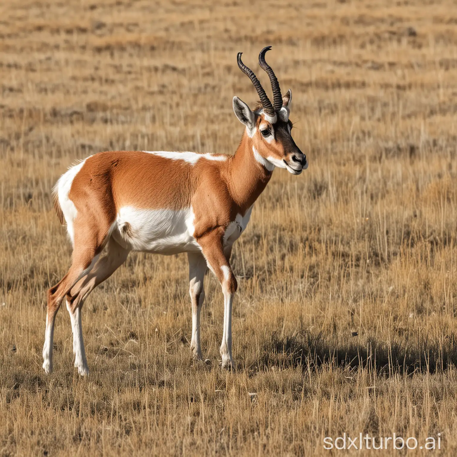 Pronghorn-Drinking-Beer-in-Southwestern-Desert-Landscape