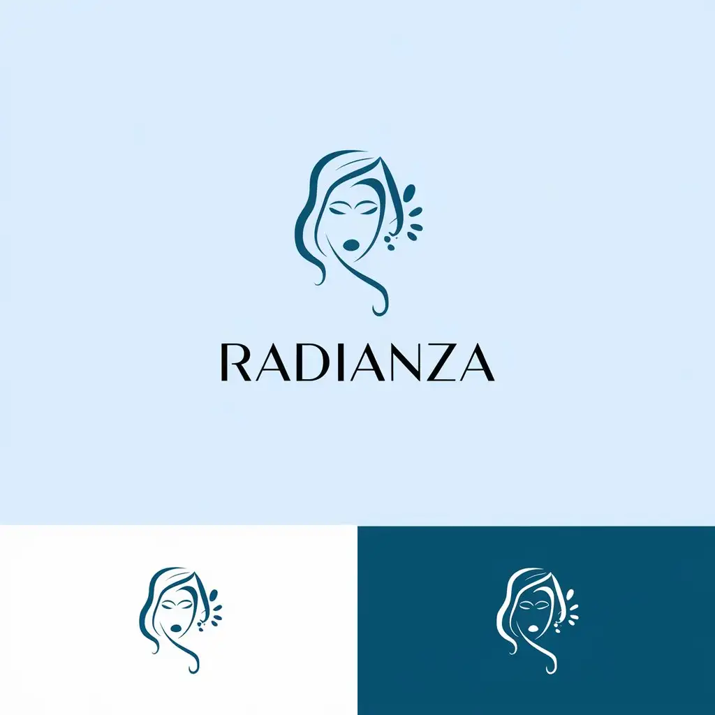 LOGO Design For Radianza Elegant Vector Logo with Beauty Symbolism