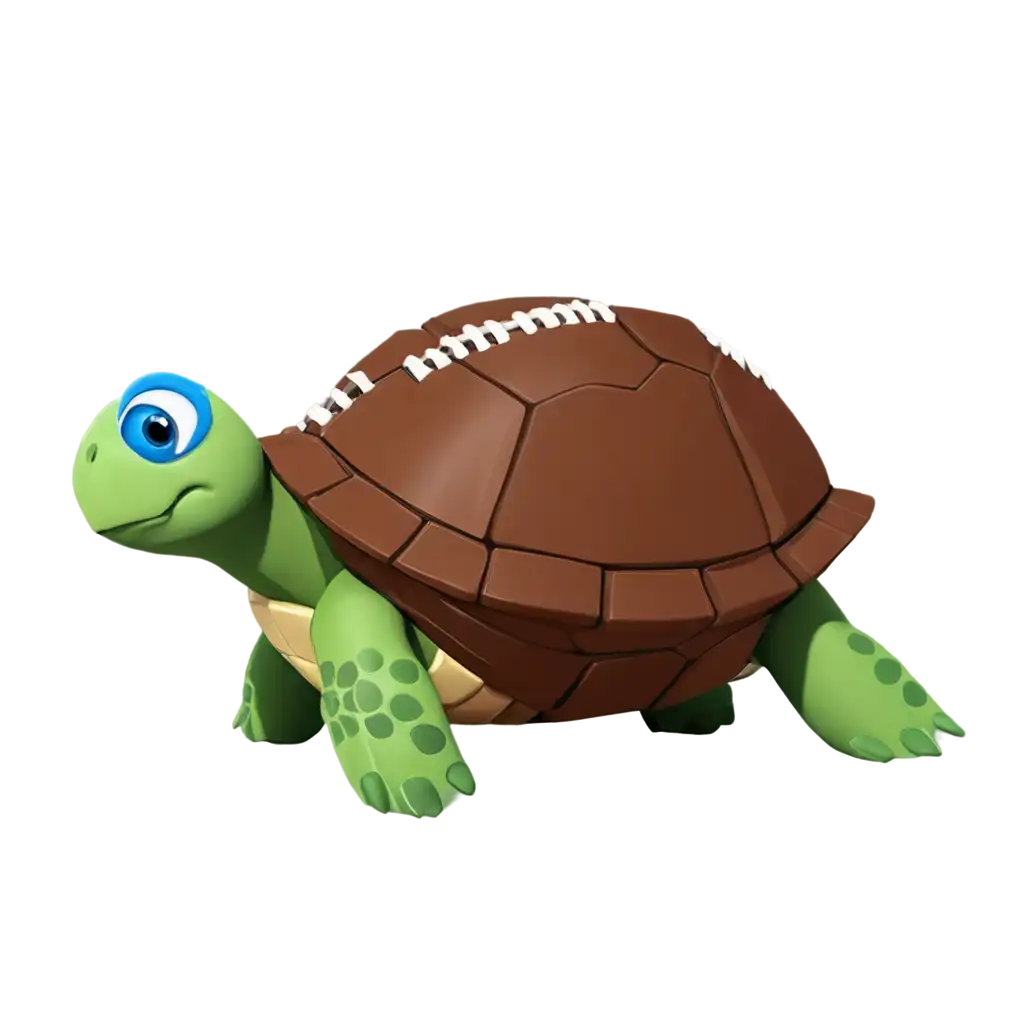 Blue-and-Green-Cartoon-Turtle-Football-PNG-Image