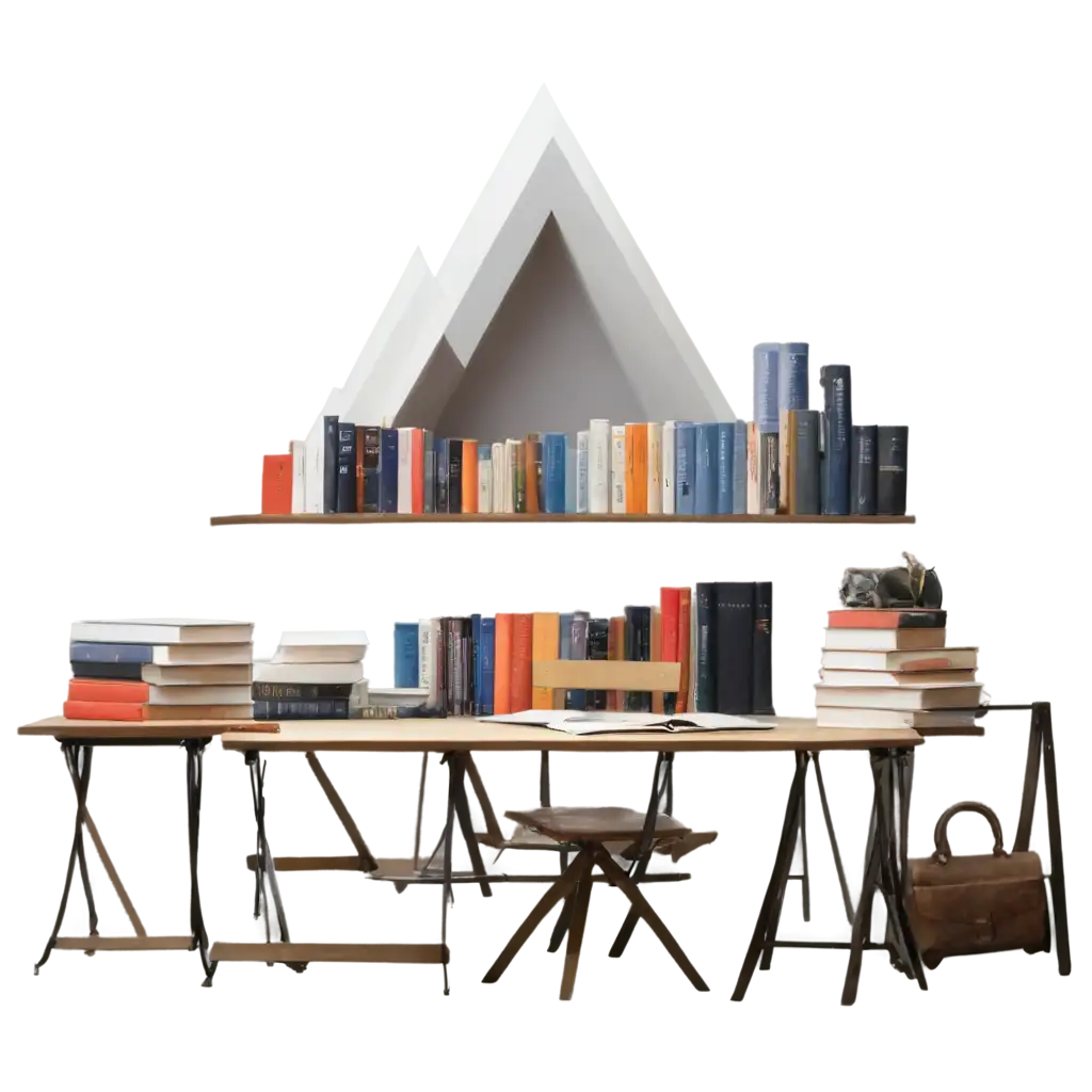 Study-Room-with-Books-Mountain-PNG-Image-Tranquil-Workspace-for-Academic-Inspiration