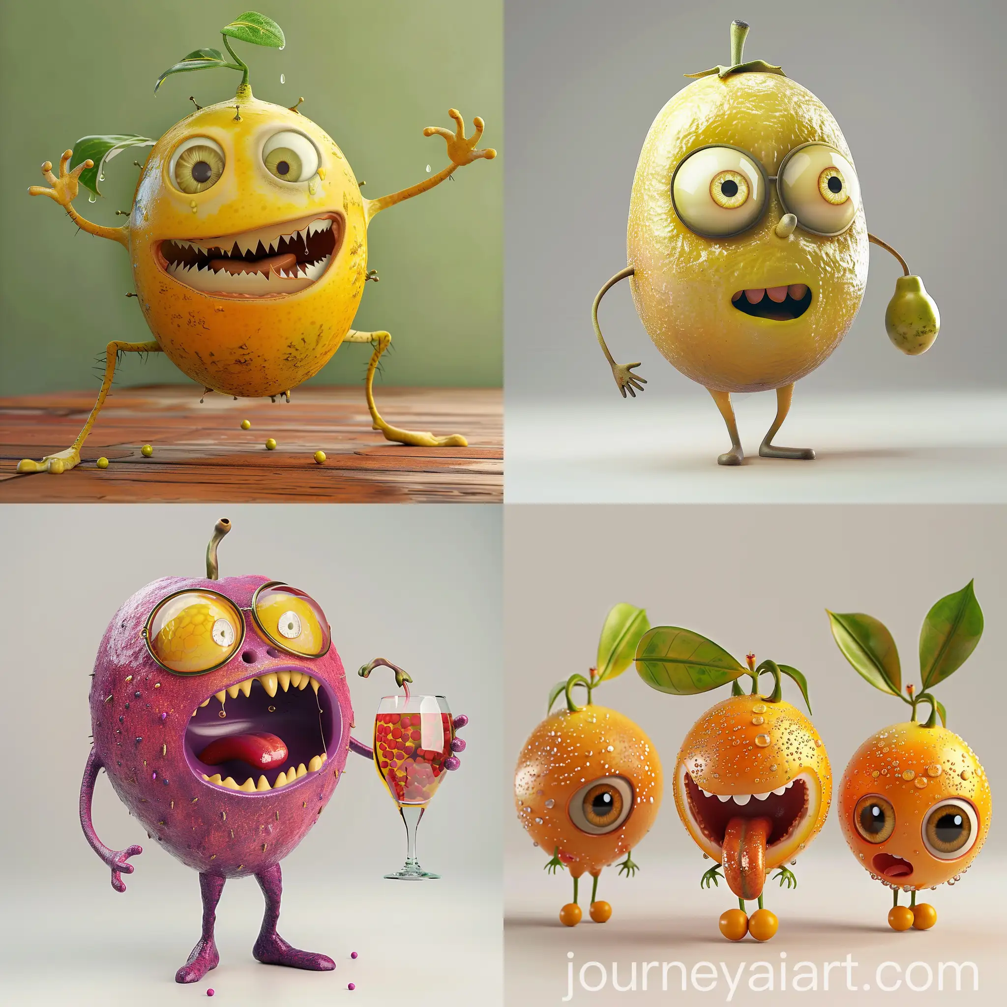 Playful-3D-Drunk-Passion-Fruit-Character-Illustration