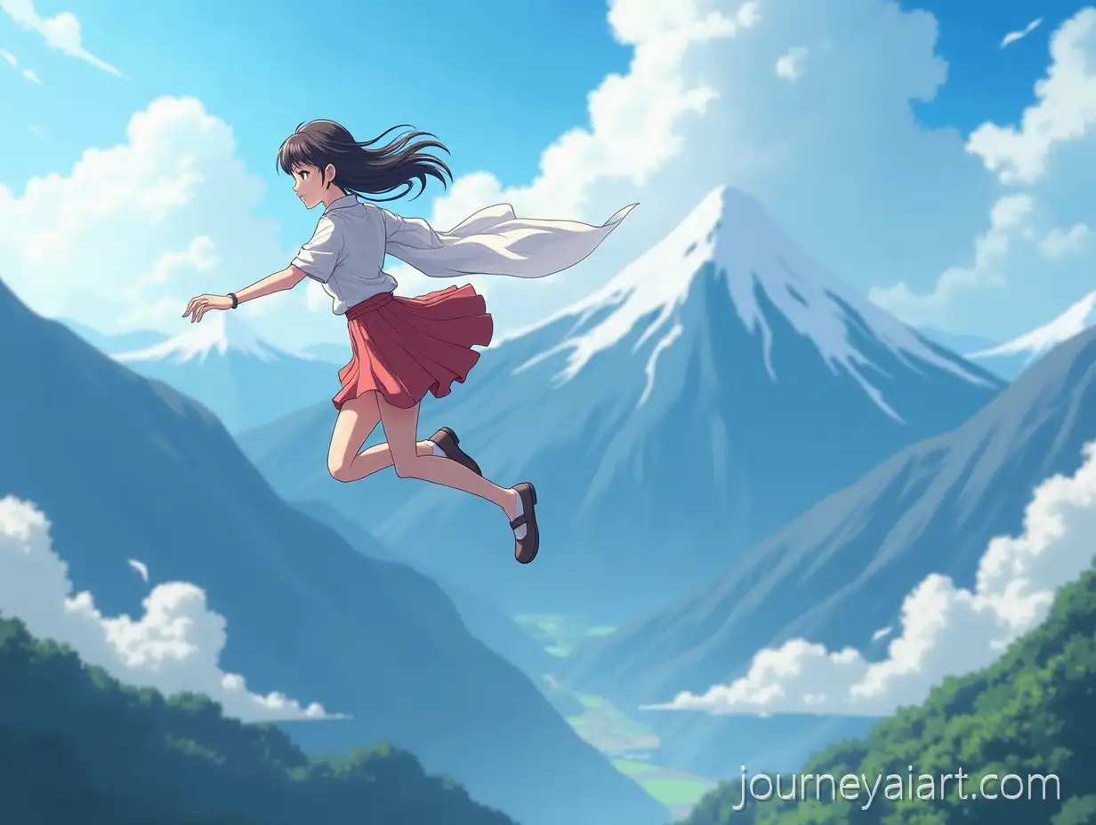 Japanese-Anime-Girl-Flying-Over-Majestic-Mountains