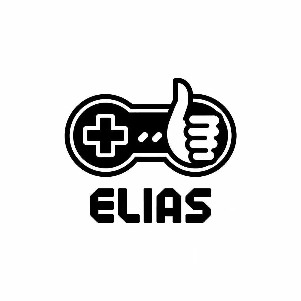 LOGO Design For Elias Modern Video Game Inspired Vector Logo with Clear Background