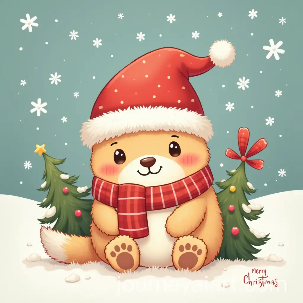 Cute-Kawaii-Christmas-Character-with-Holiday-Cheer