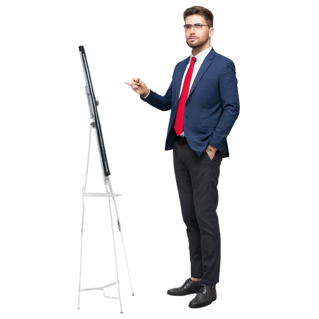 Professional-Man-in-Business-Attire-at-a-Flipchart-PNG-Image-Expert-Guide-to-Visual-Clarity