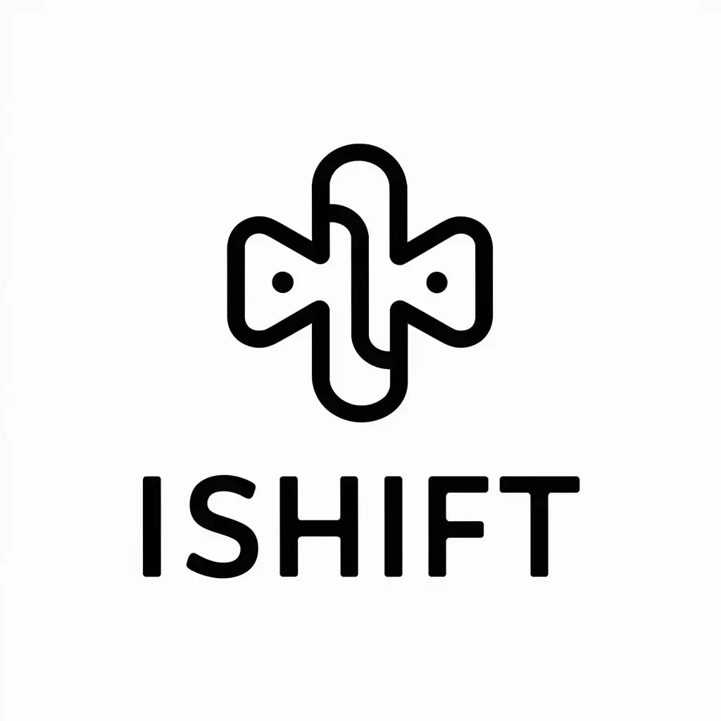 a vector logo design,with the text "iShift", main symbol:pulse,complex,clear background