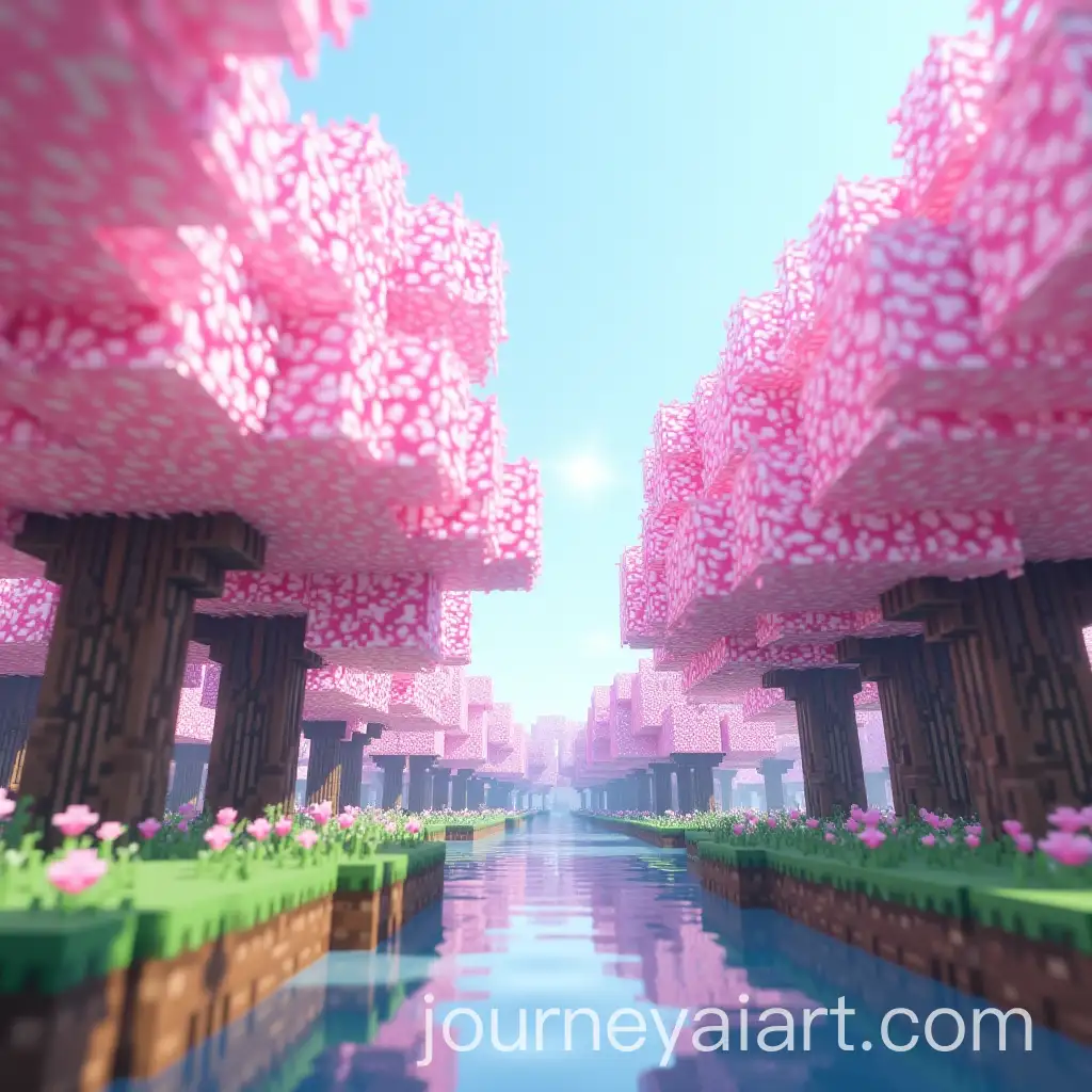 Minecraft-Cherry-Blossom-Biome-Wallpaper-Design