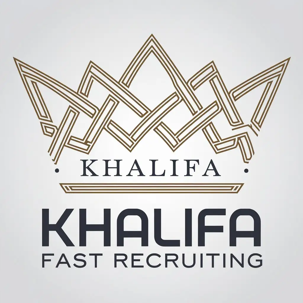 LOGO Design for Khalifa Fast Recruiting Vector Logo with Khalifa Symbol and Clear Background