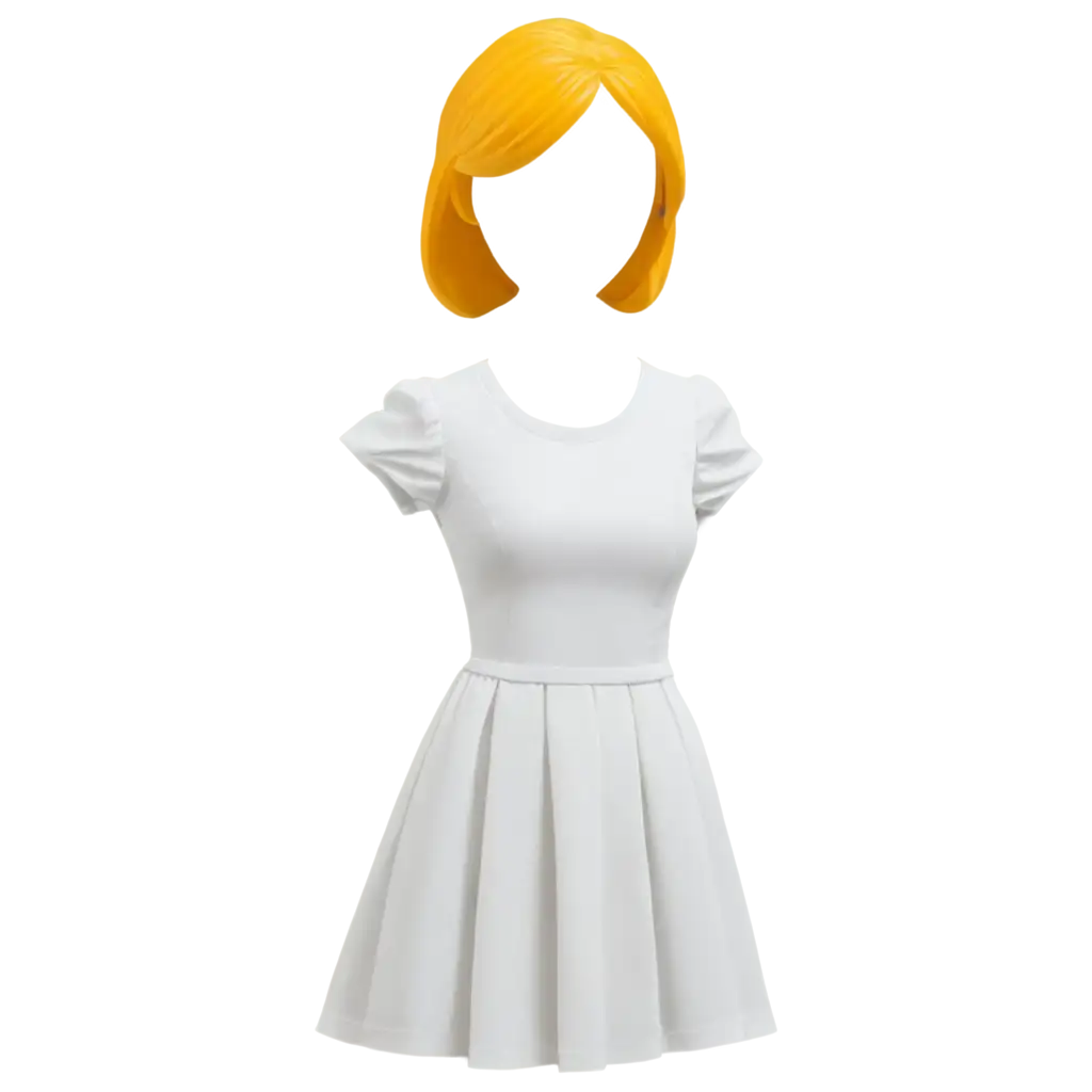 make a only dress design emoji make in white color