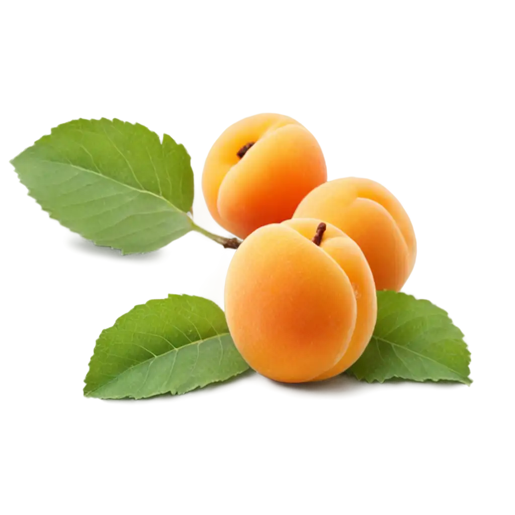 apricot with leaves