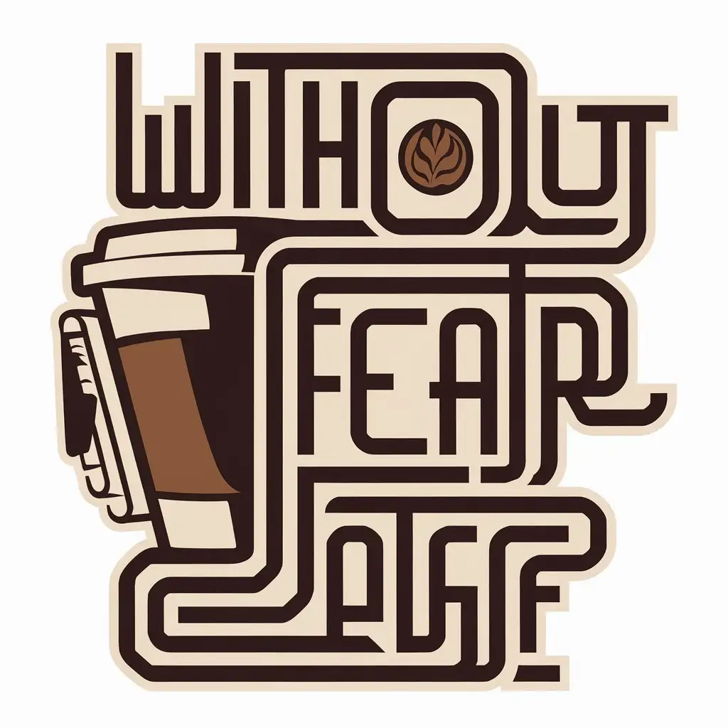 LOGO-Design-For-Without-Fear-Coffee-Symbol-in-Vector-Format-with-Clear-Background