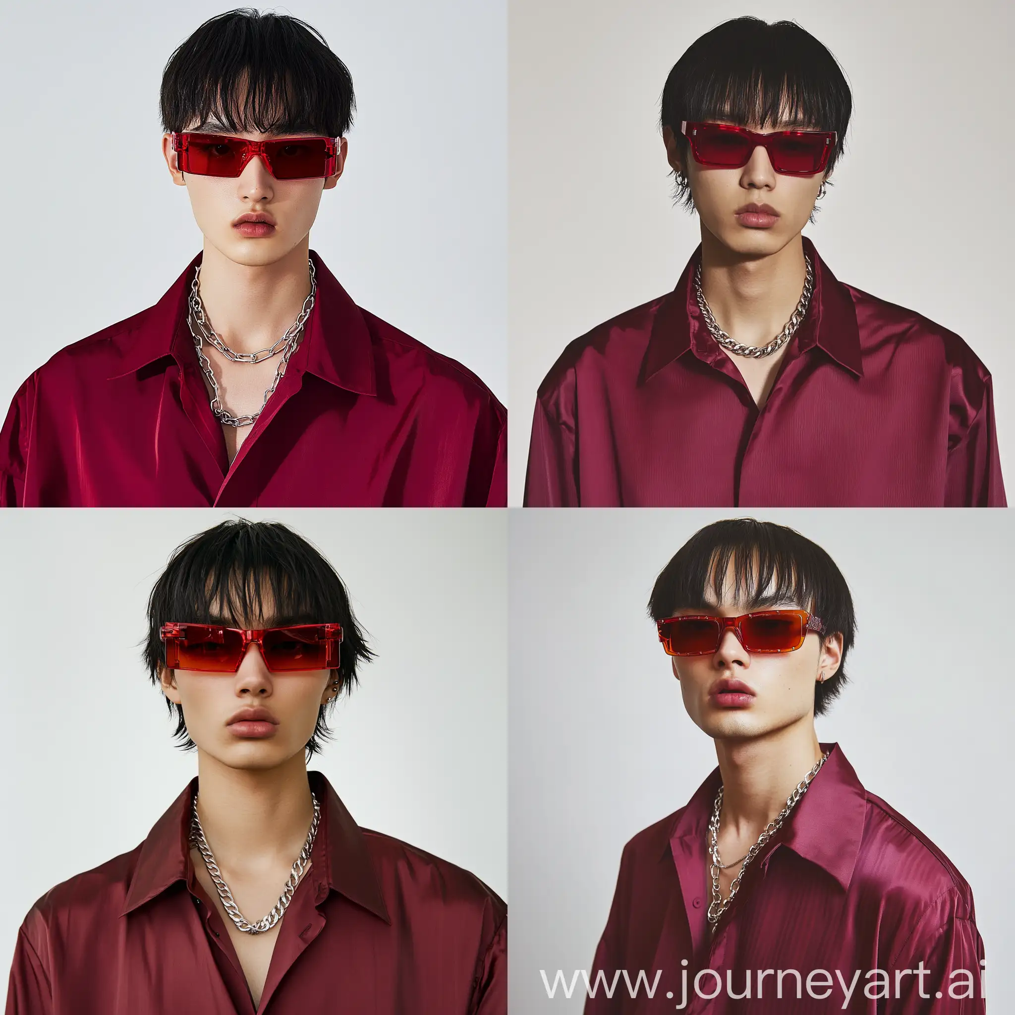 Stylish-Man-with-Red-Sunglasses-and-AvantGarde-Burgundy-Shirt