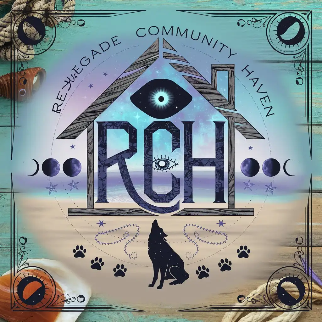 LOGO Design for Renegade Community Haven Rustic Spiritual Naturecentric Aesthetic