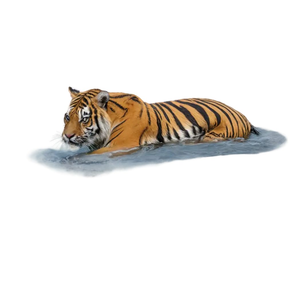 Tiger-Swimming-in-Water-PNG-Image-for-HighQuality-Digital-Creations