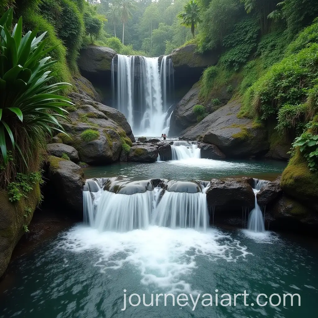 Serene-Waterfall-Flowing-Through-Balis-Lush-Water-Facilities