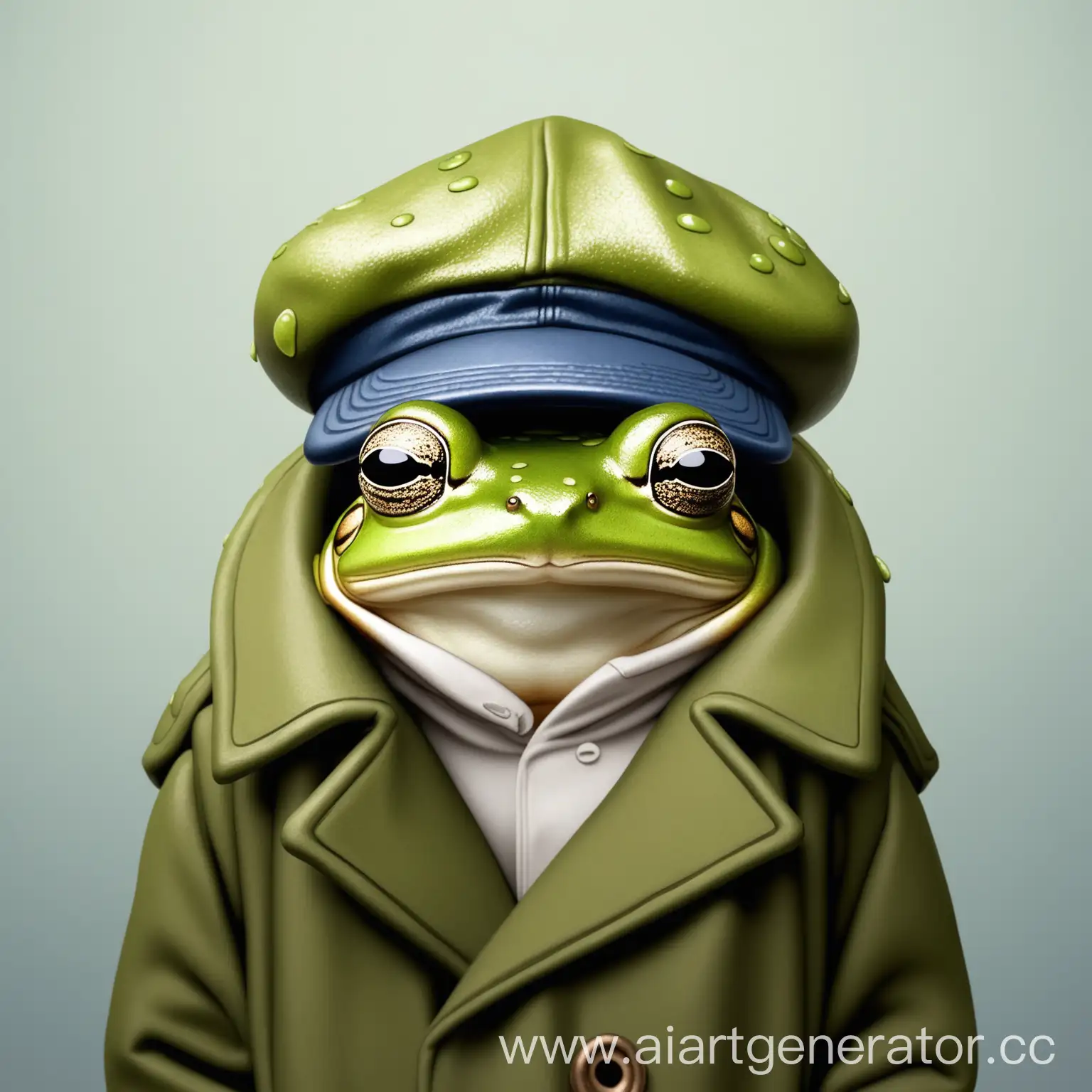 Frog-Wearing-a-Cap-in-a-Coat