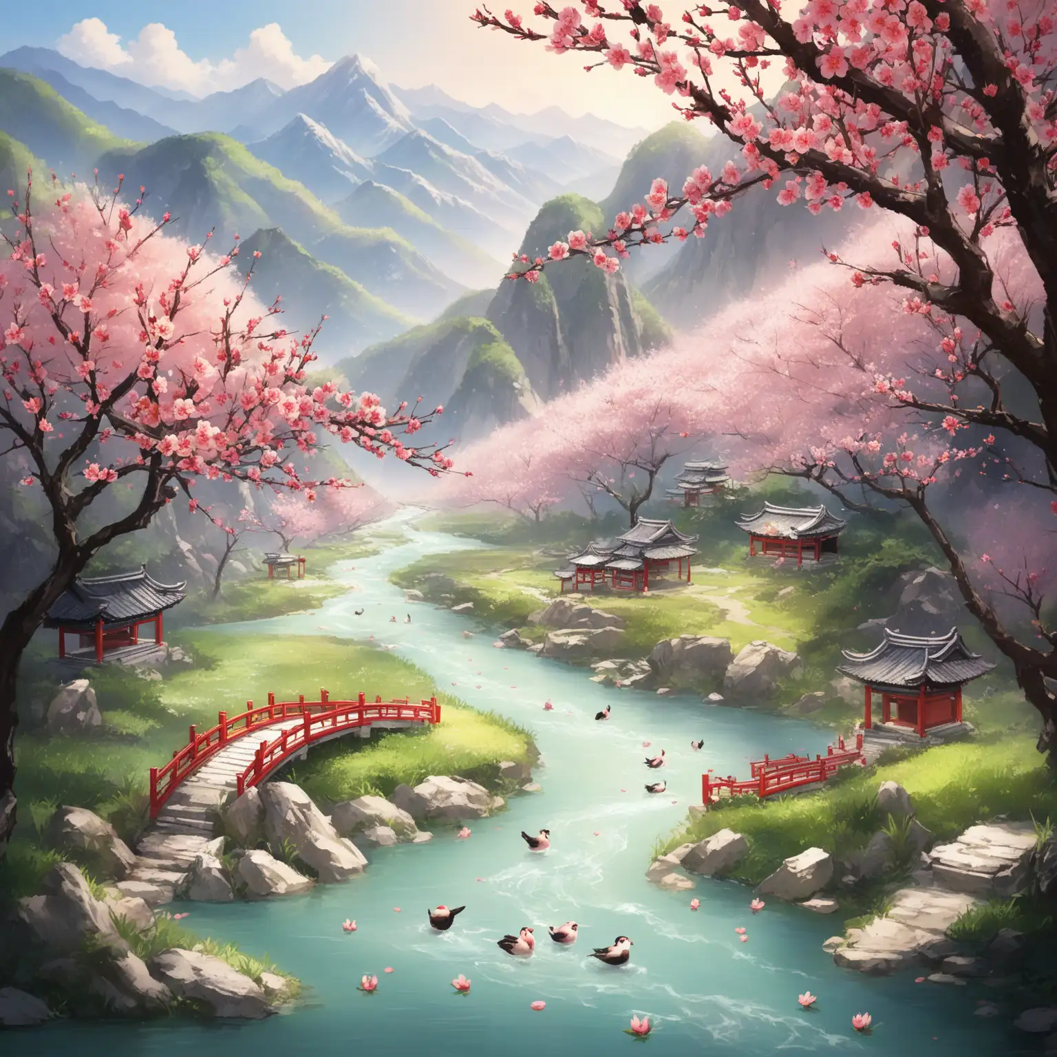 In the far East, hidden amongst mountains and winding rivers, there is a forgotten paradise called Peach Blossom Spring...