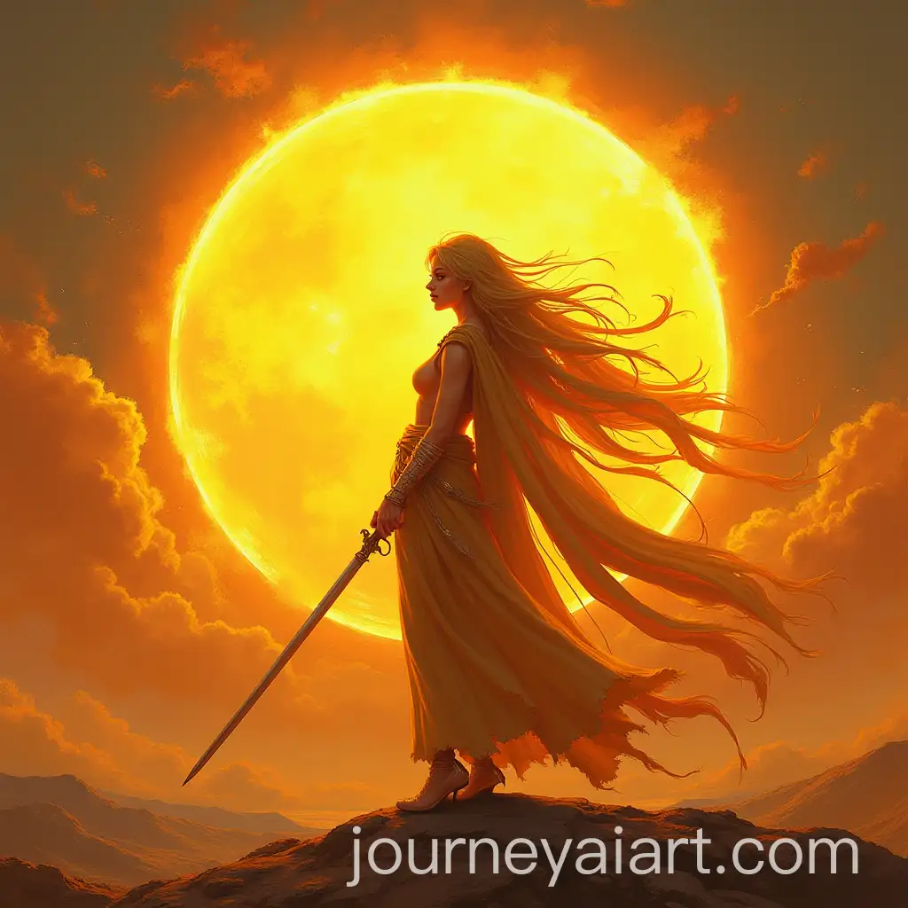 Golden-Sun-Character-in-Modern-Art-Style