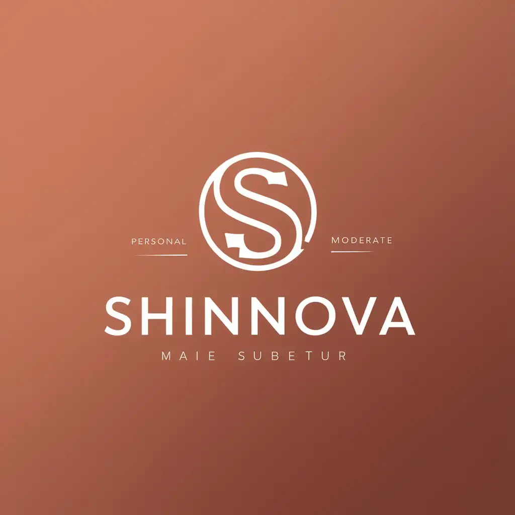 a vector logo design,with the text "shinnova", main symbol:personal brand,Moderate,clear background