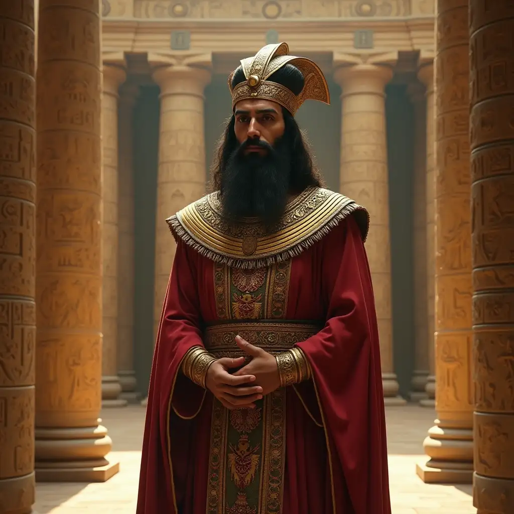 Sumerian king in his palaceUltra detailedUltra photoreal