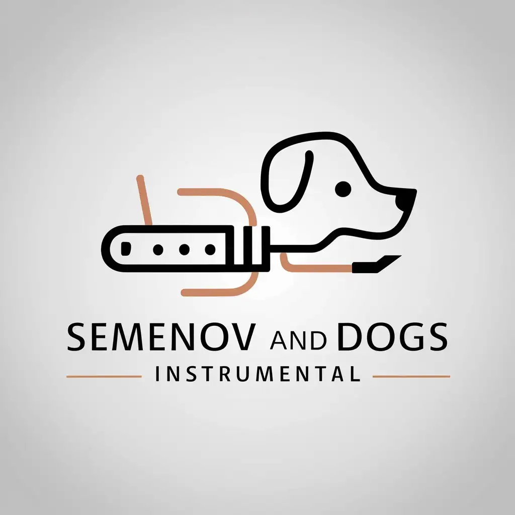 LOGO-Design-for-Semenov-and-Dogs-Instrumental-Minimalistic-Screwdriver-and-Copper-Wire-Symbol-for-Animals-Pets-Industry