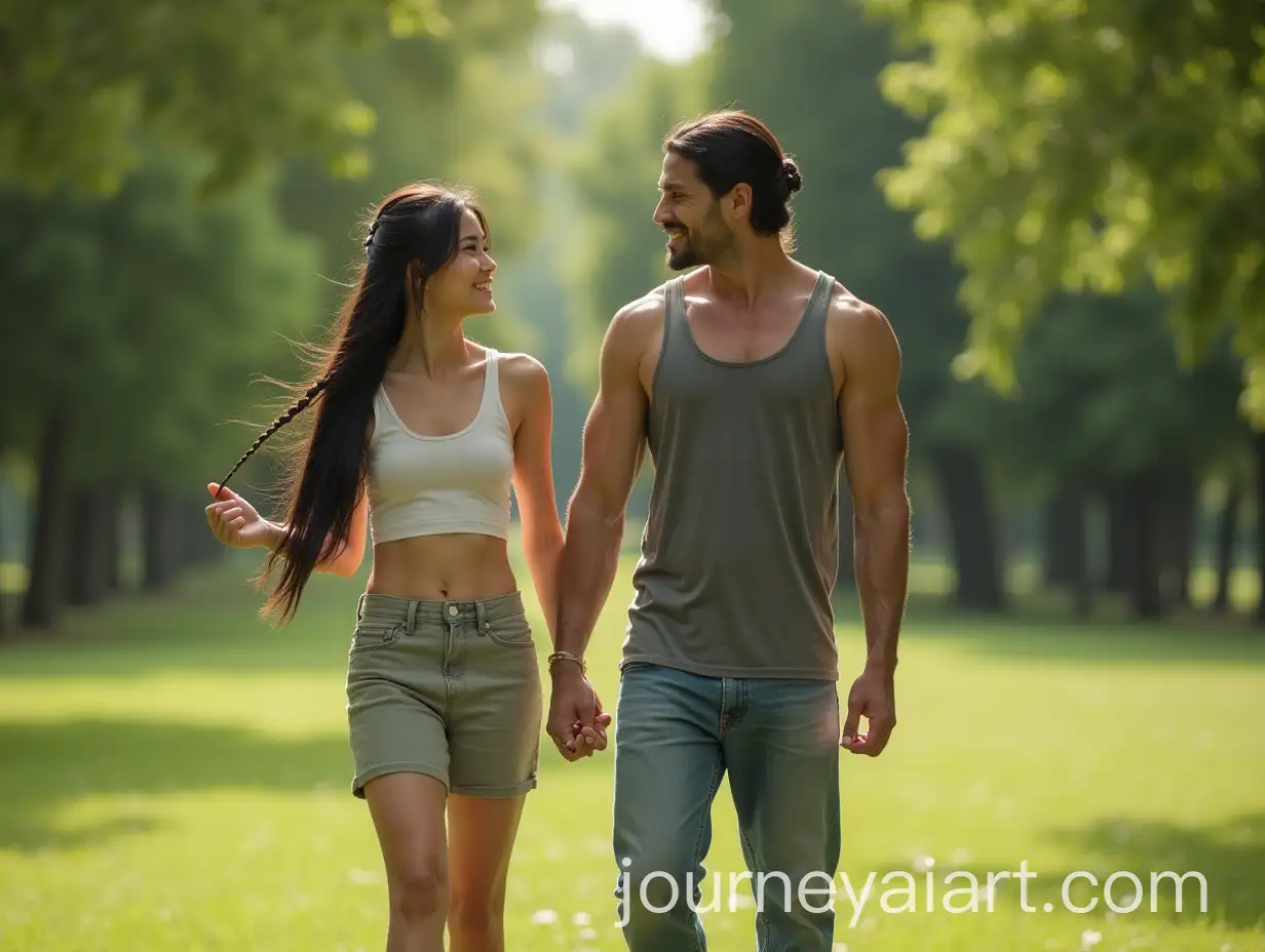 Happy-Couple-in-a-Lush-Green-Park