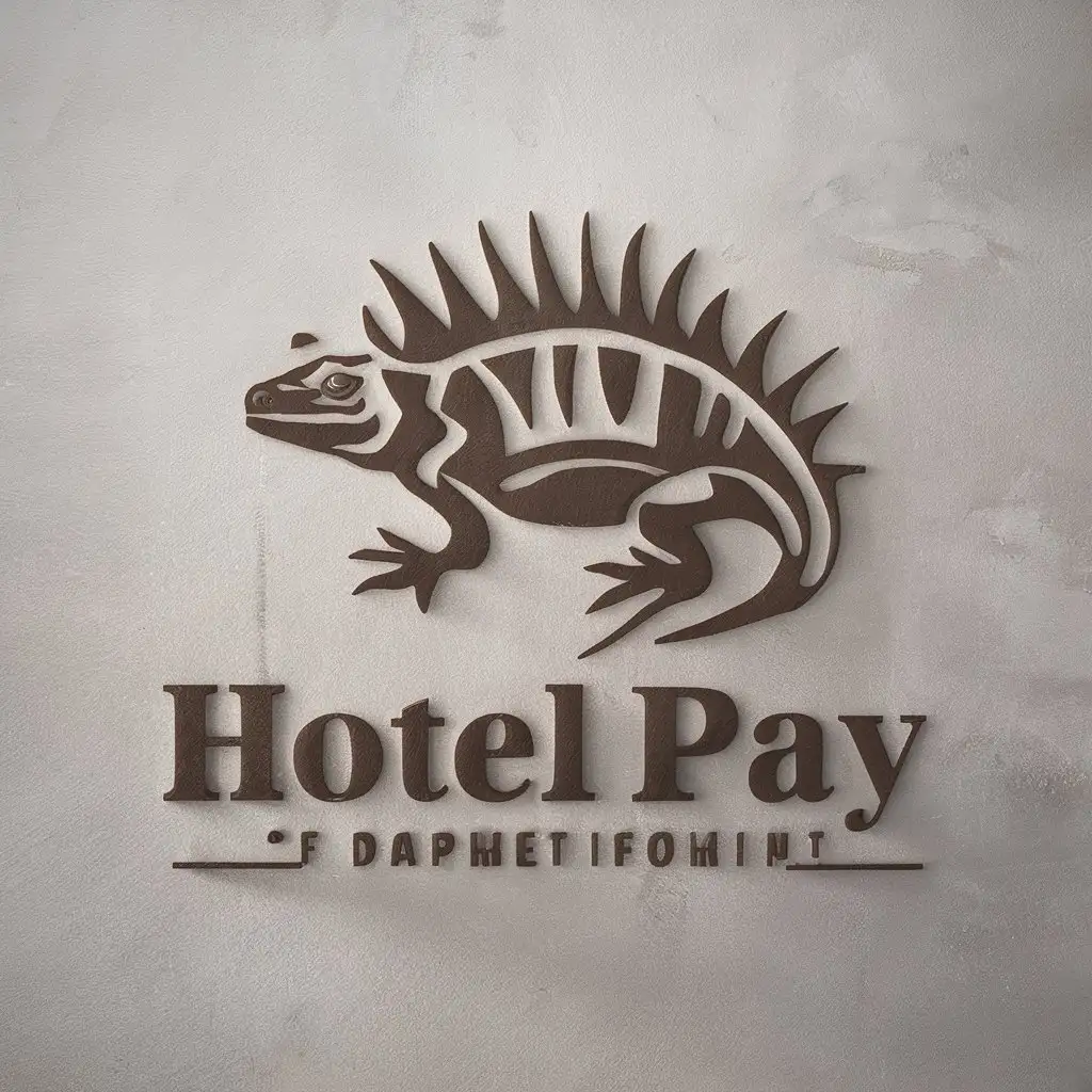 LOGO-Design-for-Hotel-Pay-Modern-Vector-Design-with-Iguana-Symbol