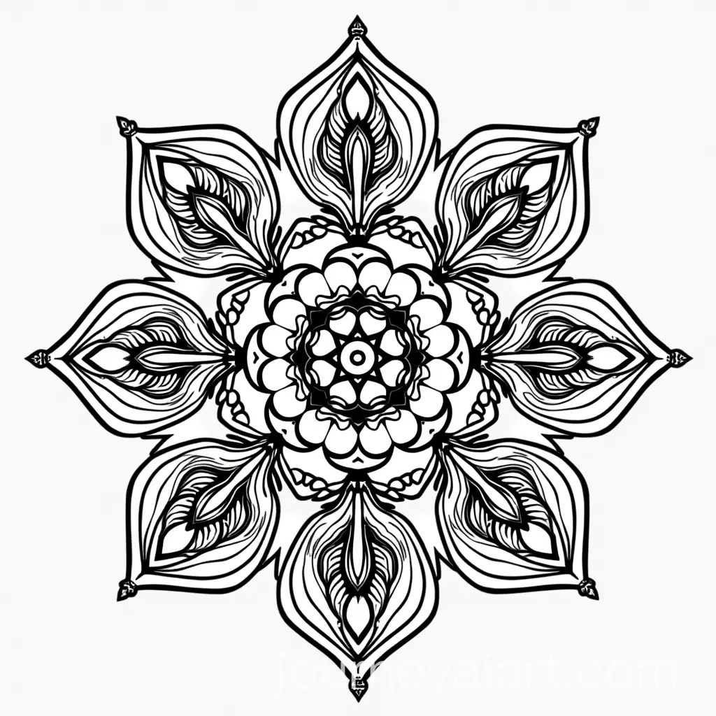 Intricate-MandAI-Image-Prompt-Expansionala-Design-for-Relaxing-Coloring-Book-Page