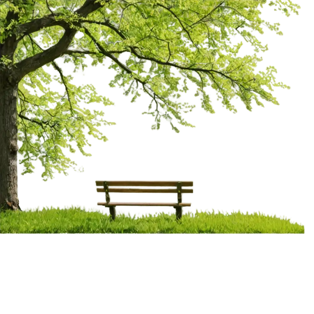 Stunning-Spring-Natural-Scenery-with-Bench-PNG-for-Various-Creative-Uses