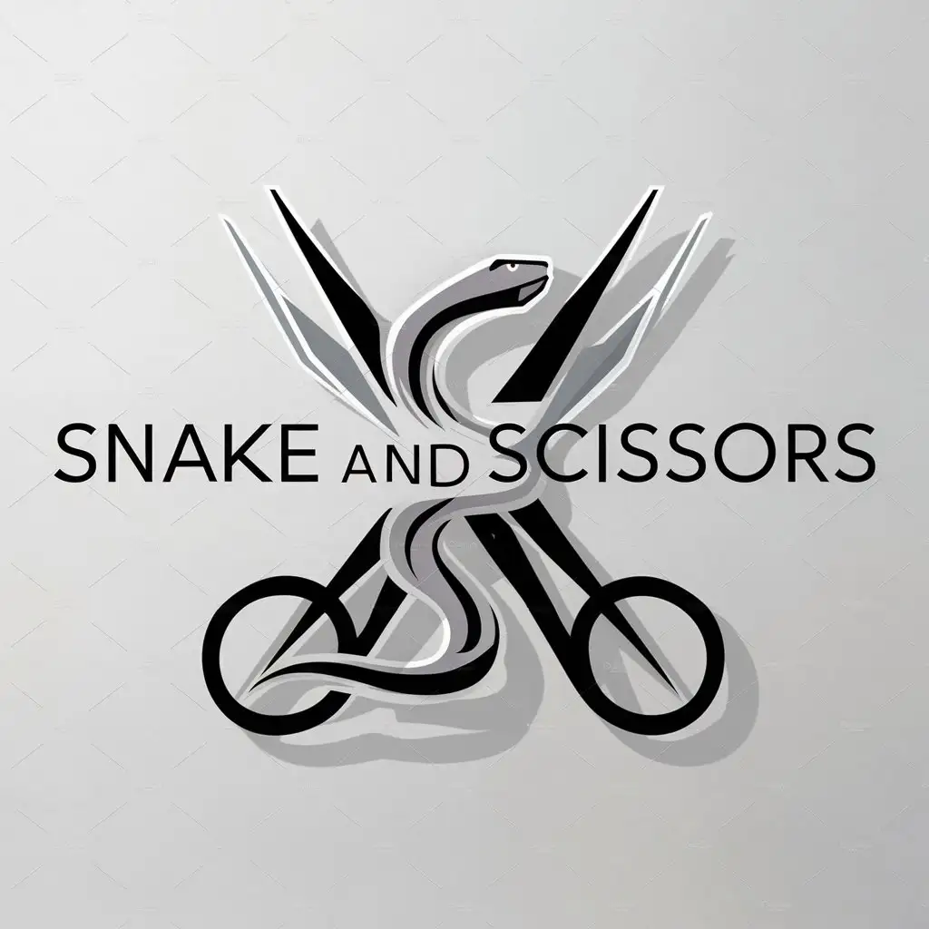 LOGO-Design-For-Snake-and-Scissors-Minimalistic-Symbolism-on-Clear-Background