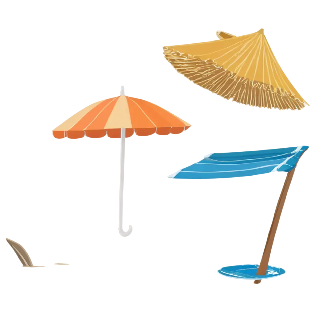 Vibrant-Beach-and-Umbrella-PNG-Image-Enhance-Your-Online-Presence-with-HighQuality-Visuals