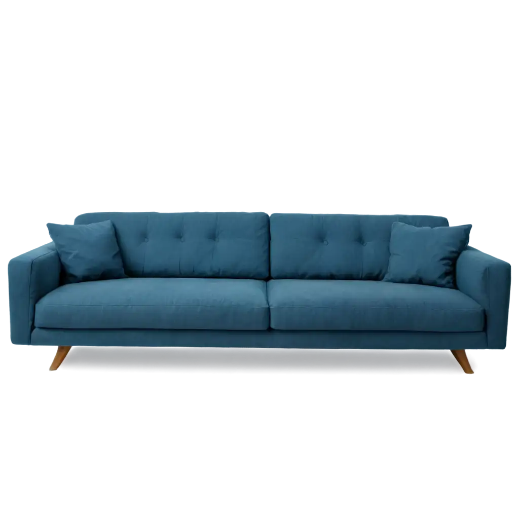 HighQuality-PNG-Image-of-Blue-Sofa-with-4-Cushions-Enhance-Your-Dcor-Visuals