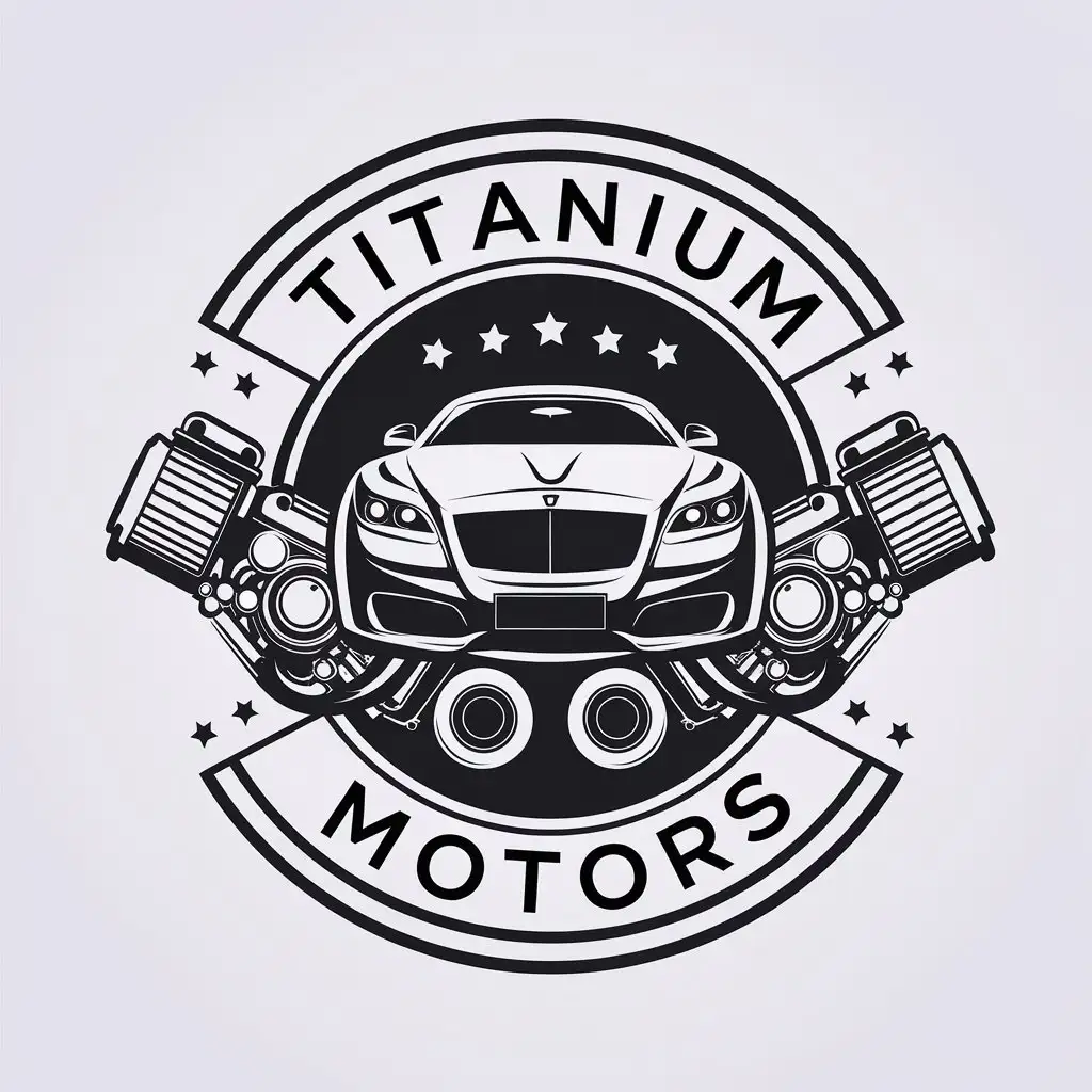 LOGO Design For Titanium Motors Luxury Car and Motors Theme