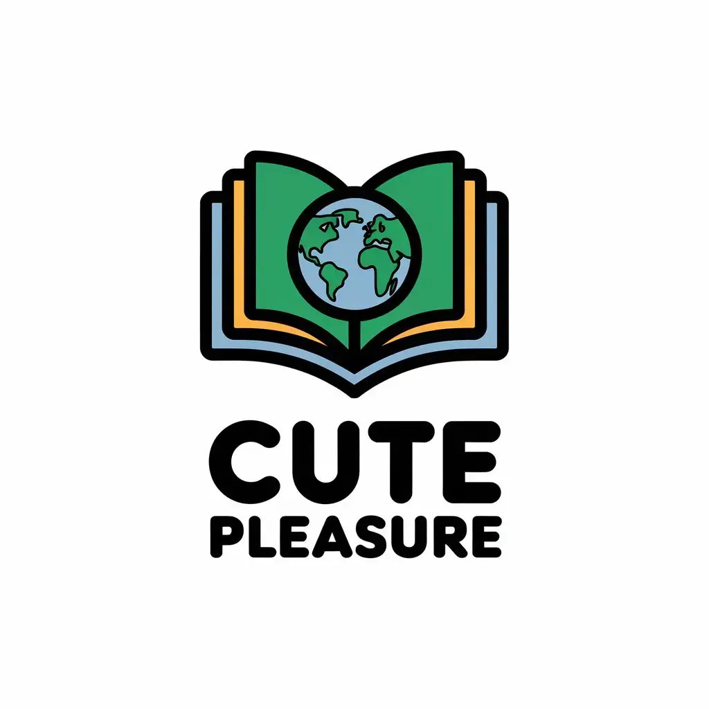 LOGO Design for Cute Pleasure World Book Theme in Education Industry