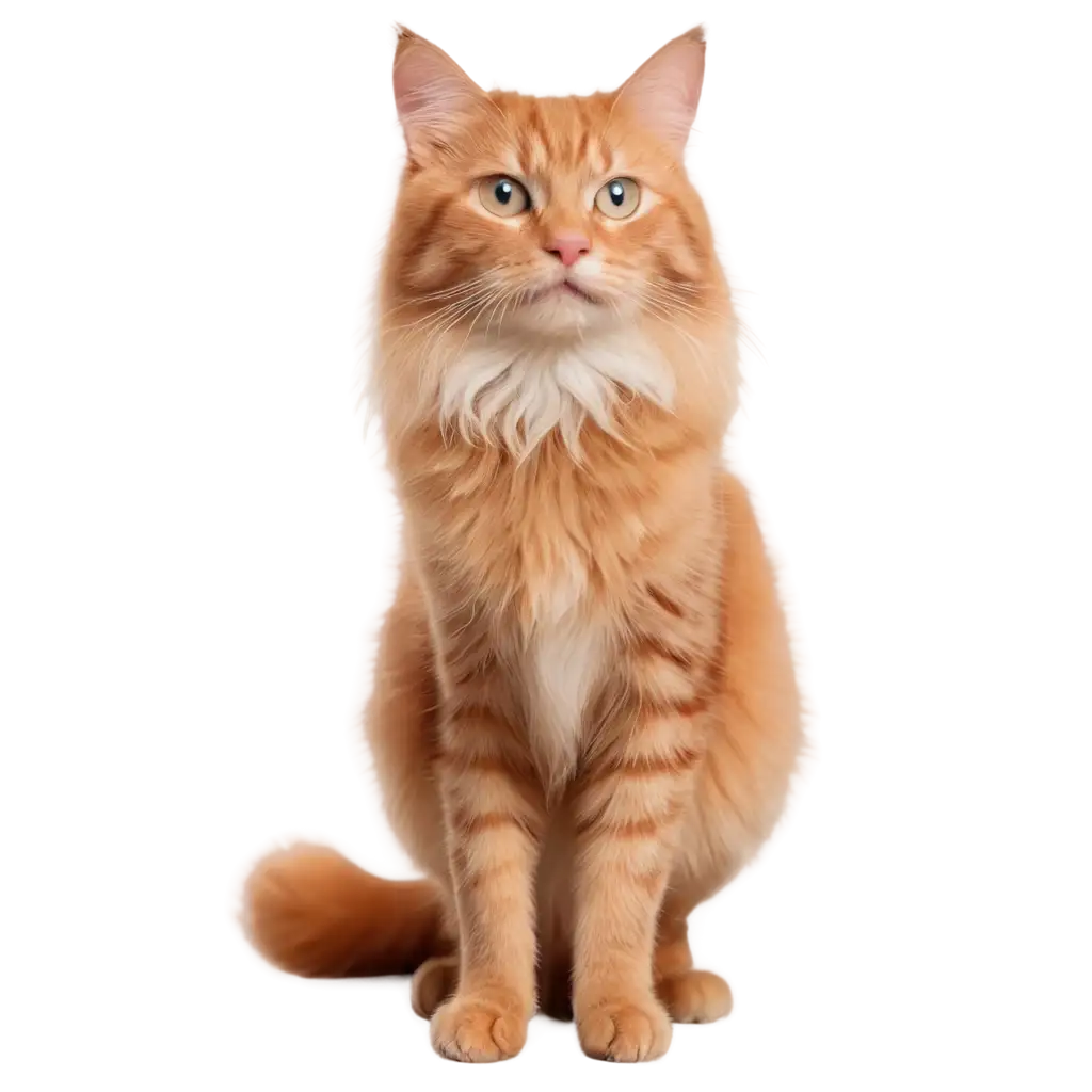 Photorealistic-Orange-and-White-Tabby-Cat-PNG-with-Fluffy-Fur-and-Large-Eyes-8K-High-Resolution