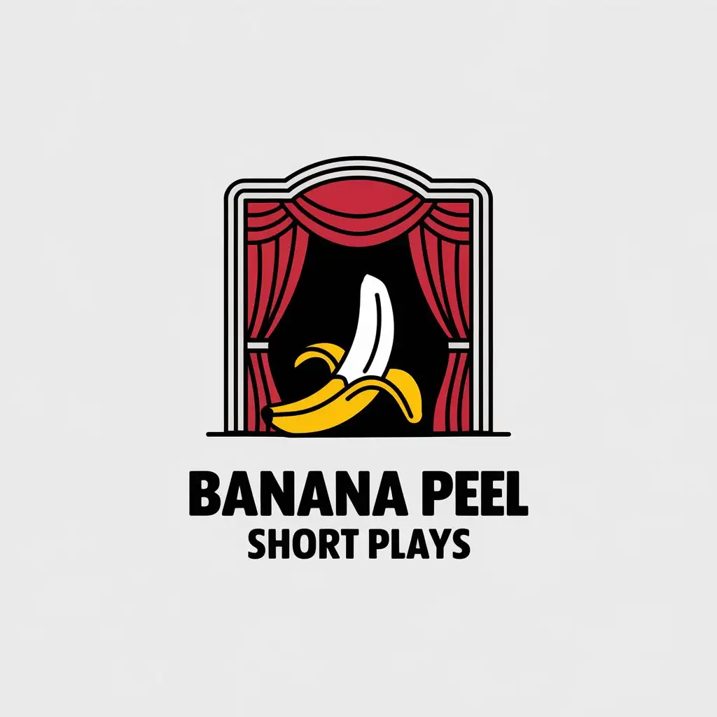 LOGO-Design-for-Banana-Peel-Short-Plays-Minimalistic-Vector-with-Entertainment-Flair