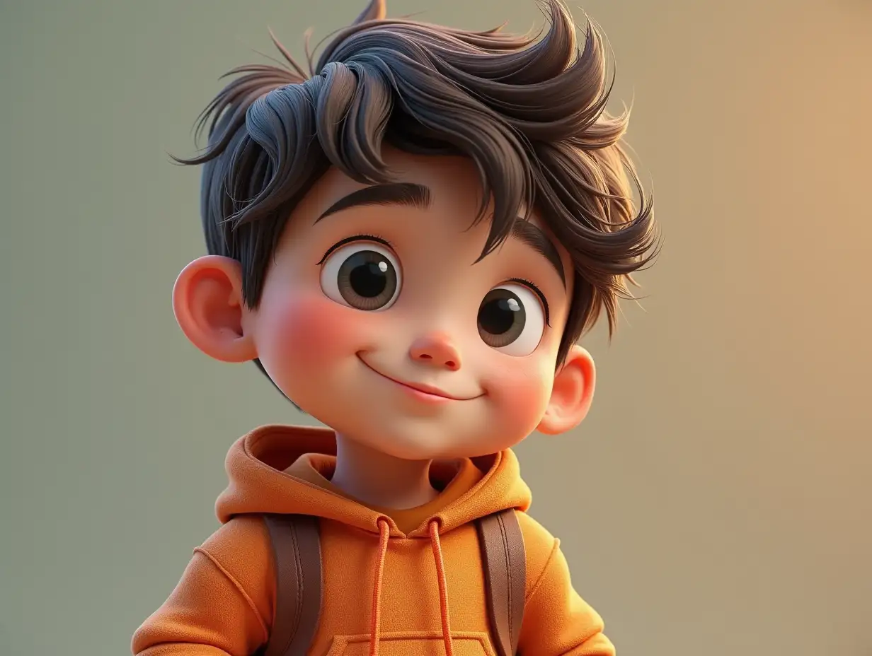 A 3D picture of a boy