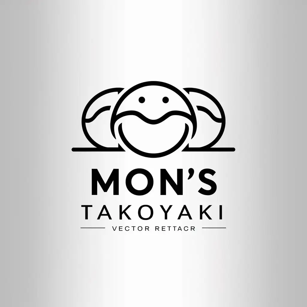 LOGO Design for Mons Takuyaki Minimalistic Takoyaki Symbol for Retail Industry with Clear Background