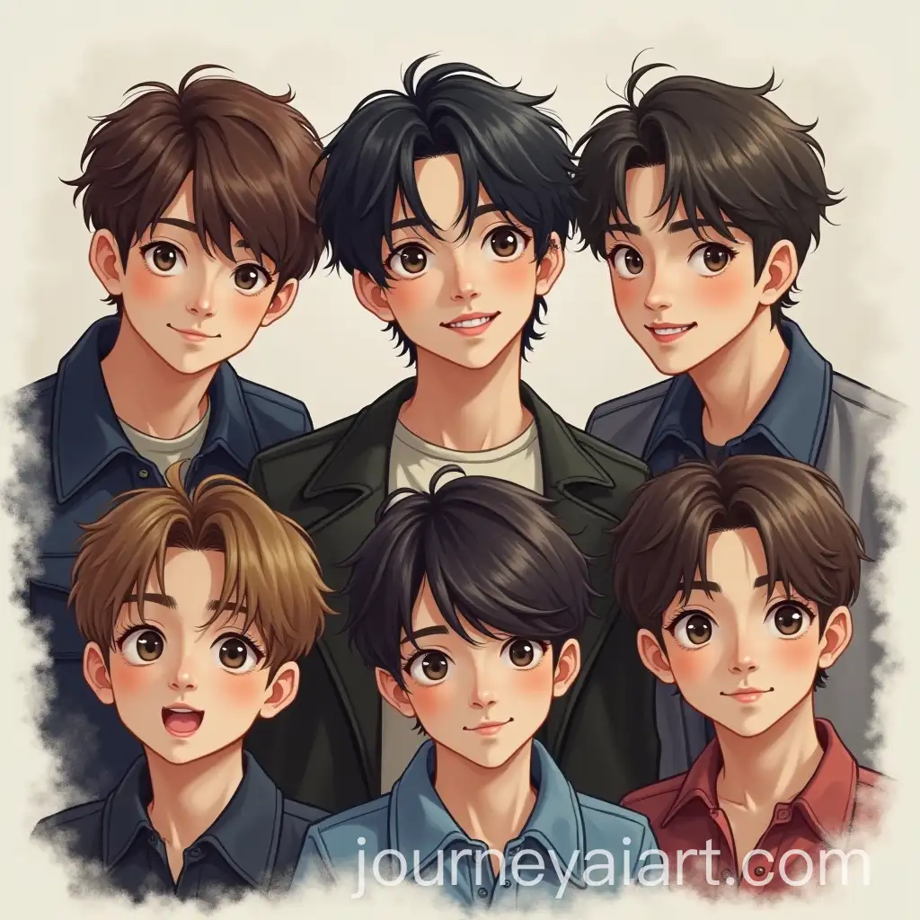 Diverse-KPop-Boy-Group-Poster-Featuring-Five-Unique-Members