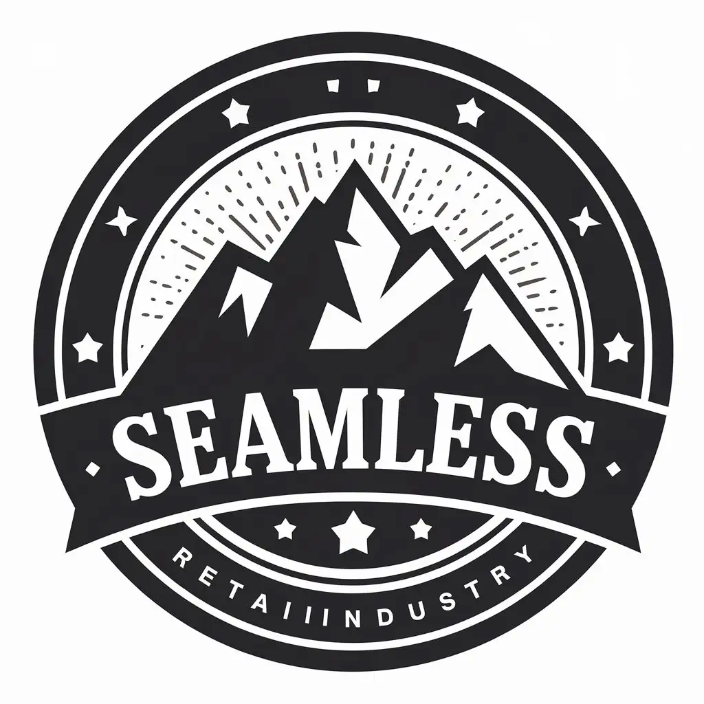 a vector logo design,with the text "seamless", main symbol:mountain,Moderate,be used in Retail industry,clear background