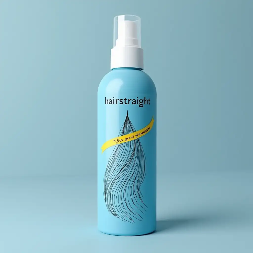 Hair-Growth-Spray-Bottle-with-Blue-Color-and-Yellow-Ribbon-Label