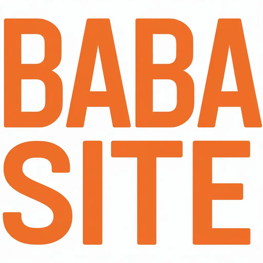 Create a simple and minimalist typography logo using the letters BaBa combined with the letter S or the word Site. The design should be clean, bold, and easy to read, with a focus on simplicity and clarity. Use the color #ff6500 (vibrant orange) as the primary color. The logo should be one letter or a few letters, with a sleek and modern look, ensuring that it's visually striking yet very easy to recognize and understand.