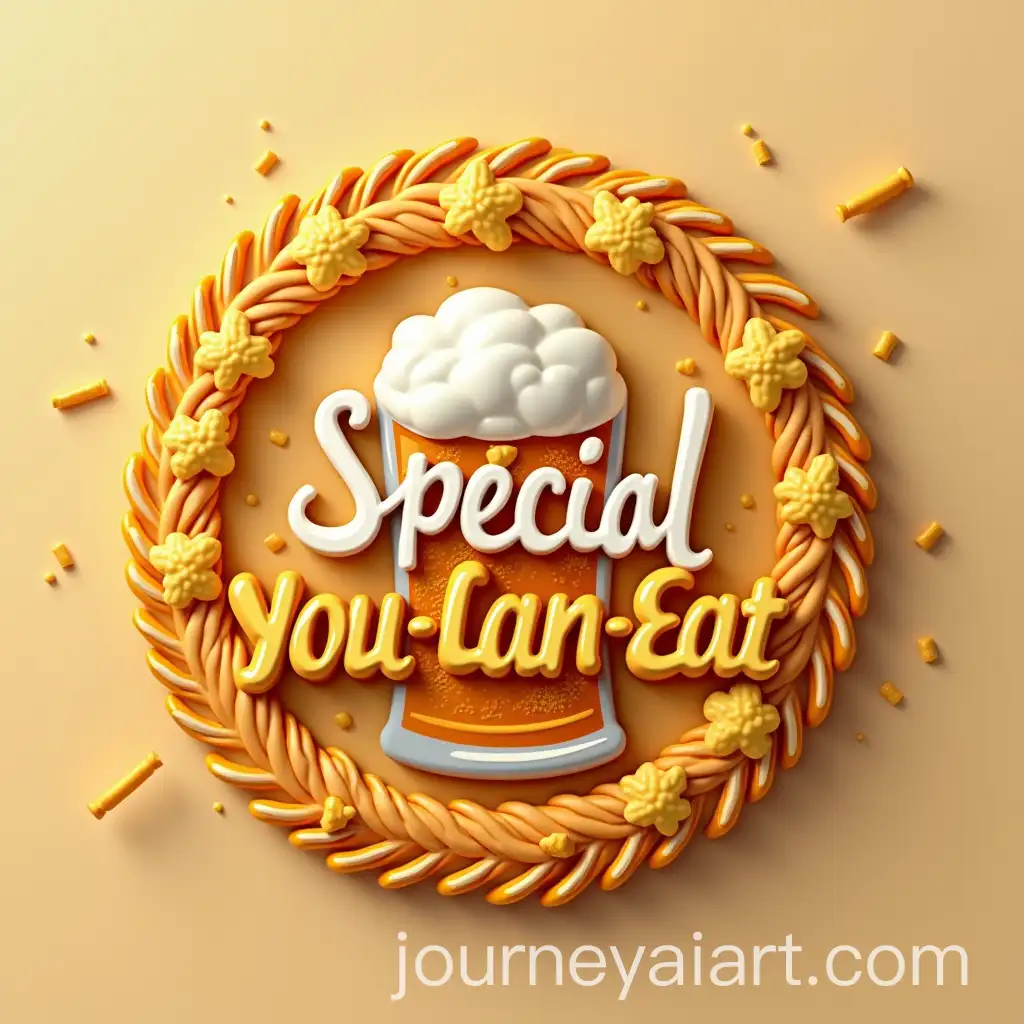 HyperRealAI-Image-Prompt-Expansionistic-3D-Logo-for-Special-AllYouCanEat-Beer-and-Snack-Event