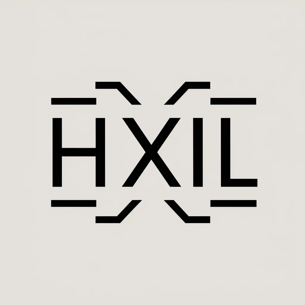 a vector logo design,with the text "hxil", main symbol:hxil,Minimalistic,clear background