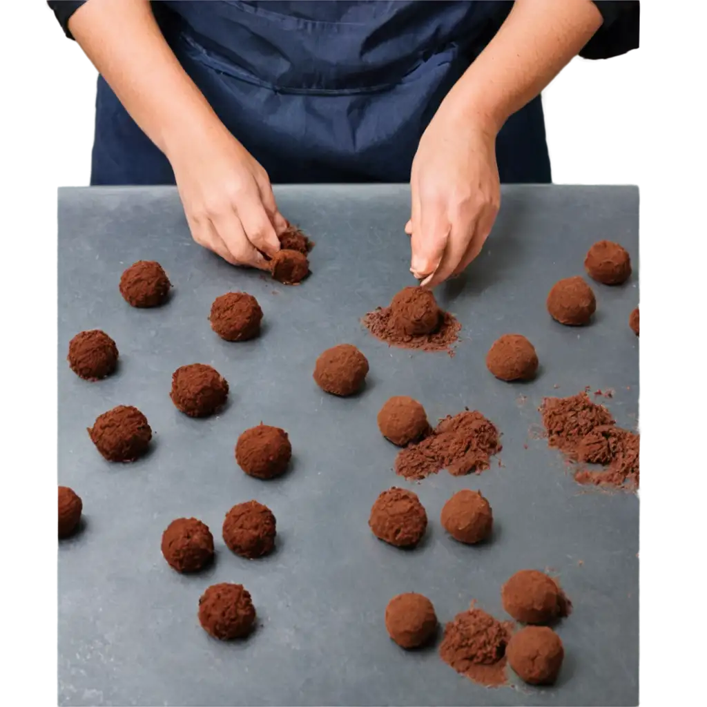 Delicious-Chocolate-Truffles-Being-Made-PNG-HighQuality-Image-for-Culinary-Creations