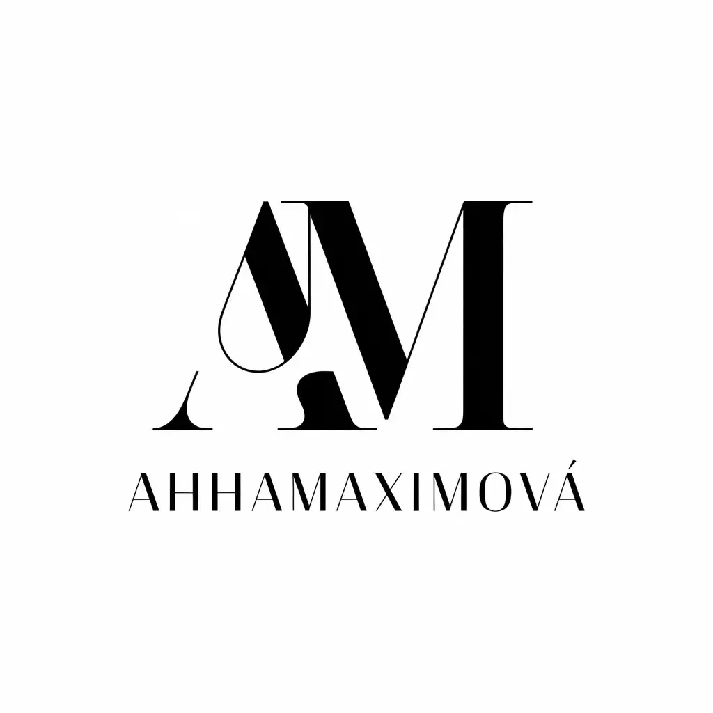 LOGO-Design-For-AnnaMaximova-Elegant-AM-Monogram-for-Beauty-Spa-Industry