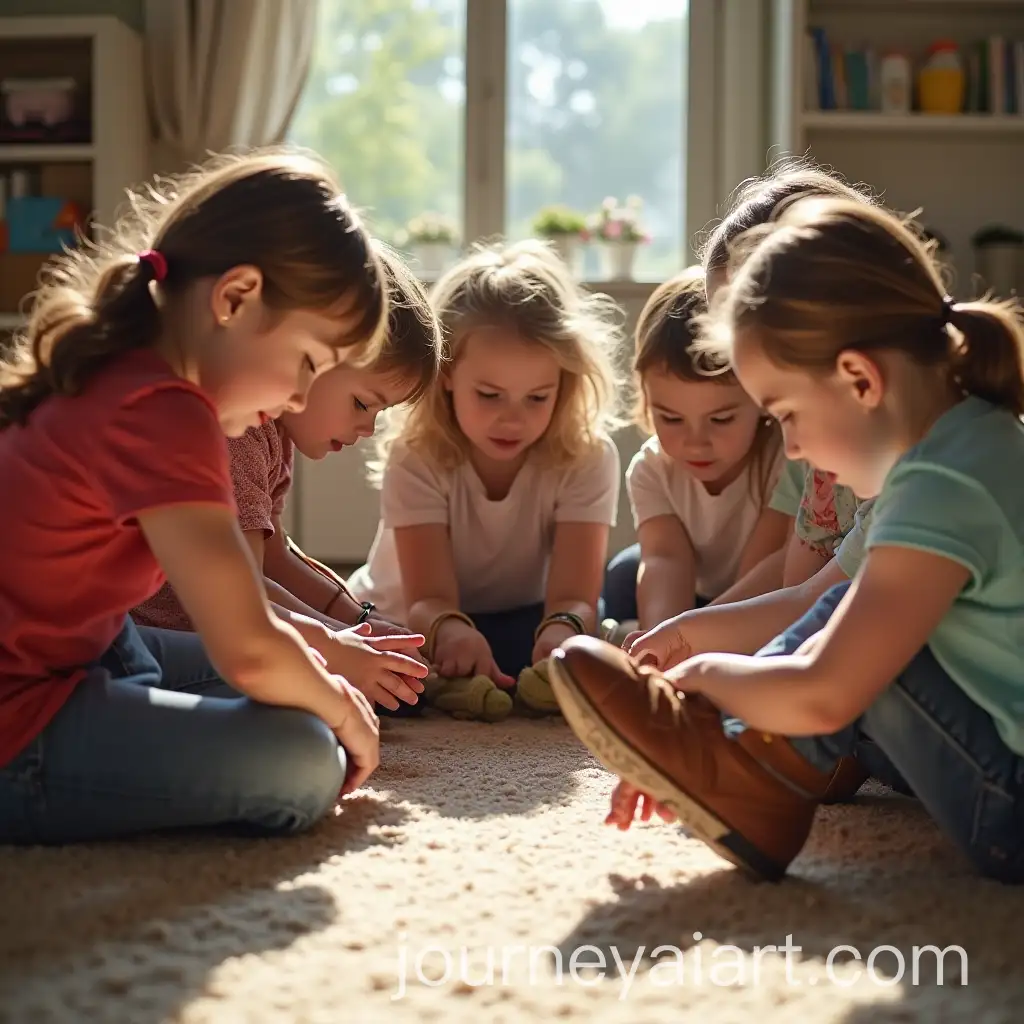 Children-Playing-Tolerance-Game-with-Shoes-in-Their-Hands