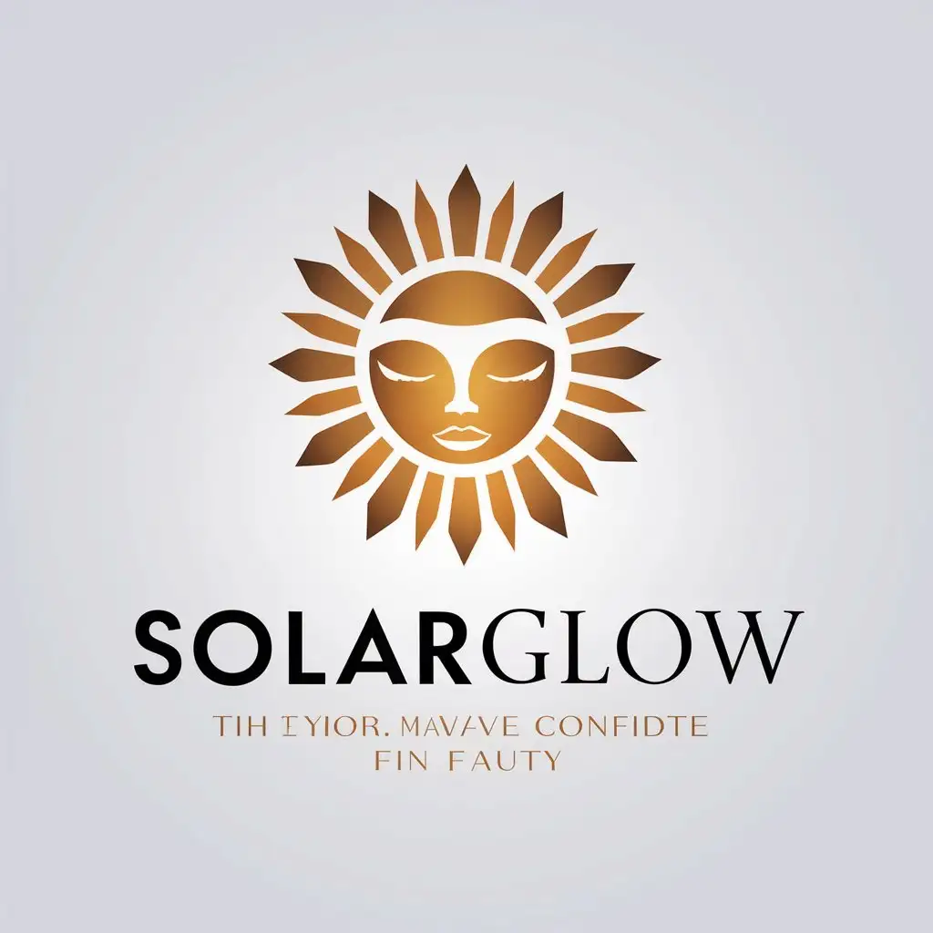 LOGO-Design-for-Solarglow-Sunlight-Symbolizing-Confidence-Beauty-and-Fashion